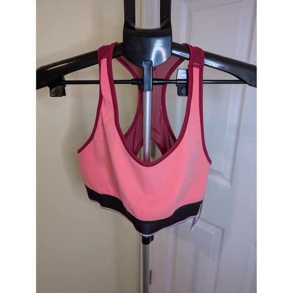 Fourlaps Other - Fourlaps Circuit Sports Bra Pink Red Racerback Mesh Workout NWT - Size L
